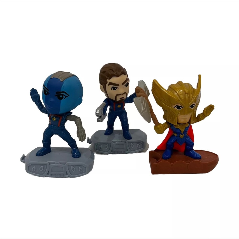 McDonald's Marvel Guardians Quill and Nebula plus Thor